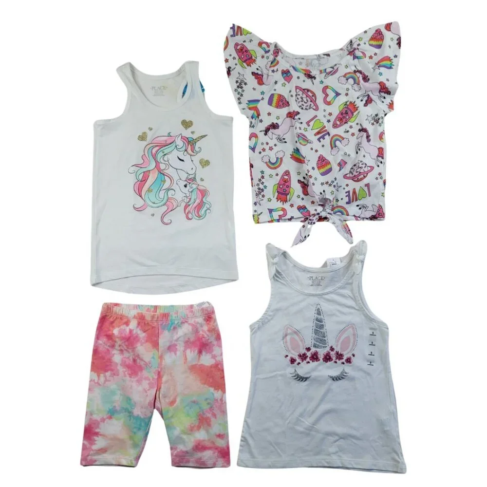 The Children'e Place Unicron Tank Tops & Tie Dye Short Bundle Size S